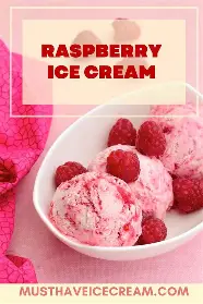 FRESH FROZEN RASPBERRIES MILK ICE CREAM