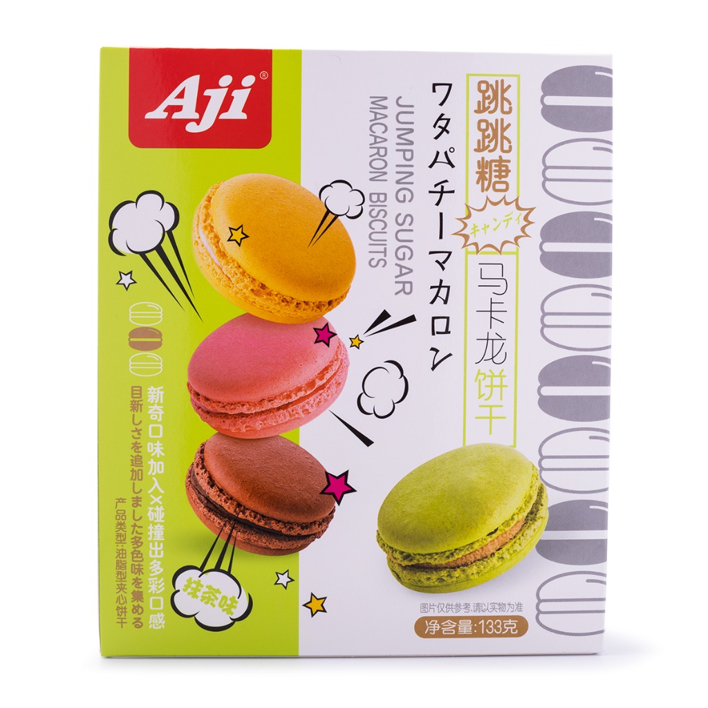 AJI MATCHA JUMPING SUGAR MACRON BISCUITS